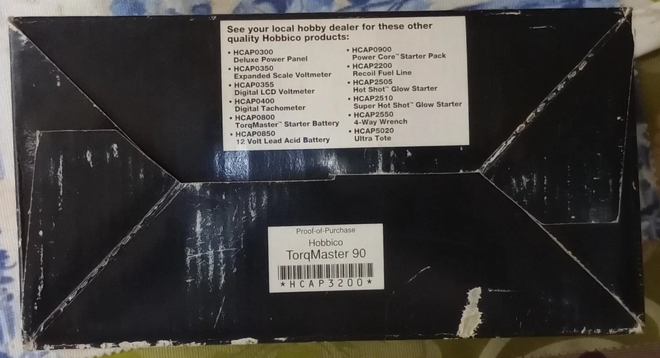 Arrancador Hobbico Torq Master 90 Deluxe 12 voltios para juguetes de control remoto hecho en Taiwán 1993 Foto 3 de 4