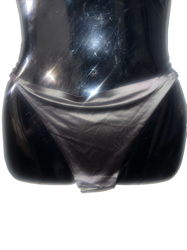 Juicy Couture Liquid Satin String Bikini Panty Sissy Underwear Size Large Gray - Picture 7 of 7