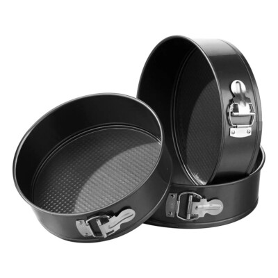 Mari 3-teiliges Antihaftbeschichtet Spring Form Kuchenform Set Antihaft Backen Kochen Küche Neu