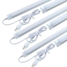 4FT 6 Pack LED Shop Light T8 Linkable Ceiling Tube Fixture 24W Daylight 6000K
