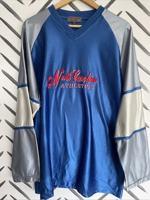 Vintage North Carolina Tar Heels UNC Leichtathletik bestickt Shooter Shirt XL