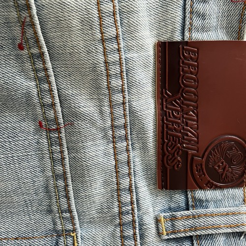 Y2K Grunge Brooklyn Express Light Blue Wash Jeans Mens 38x34 Vintage Baggy Fit - Picture 12 of 14