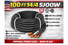 100FT 14/4 SJOOW Portable Cord UL CSA Made in USA Flexible Power Cable