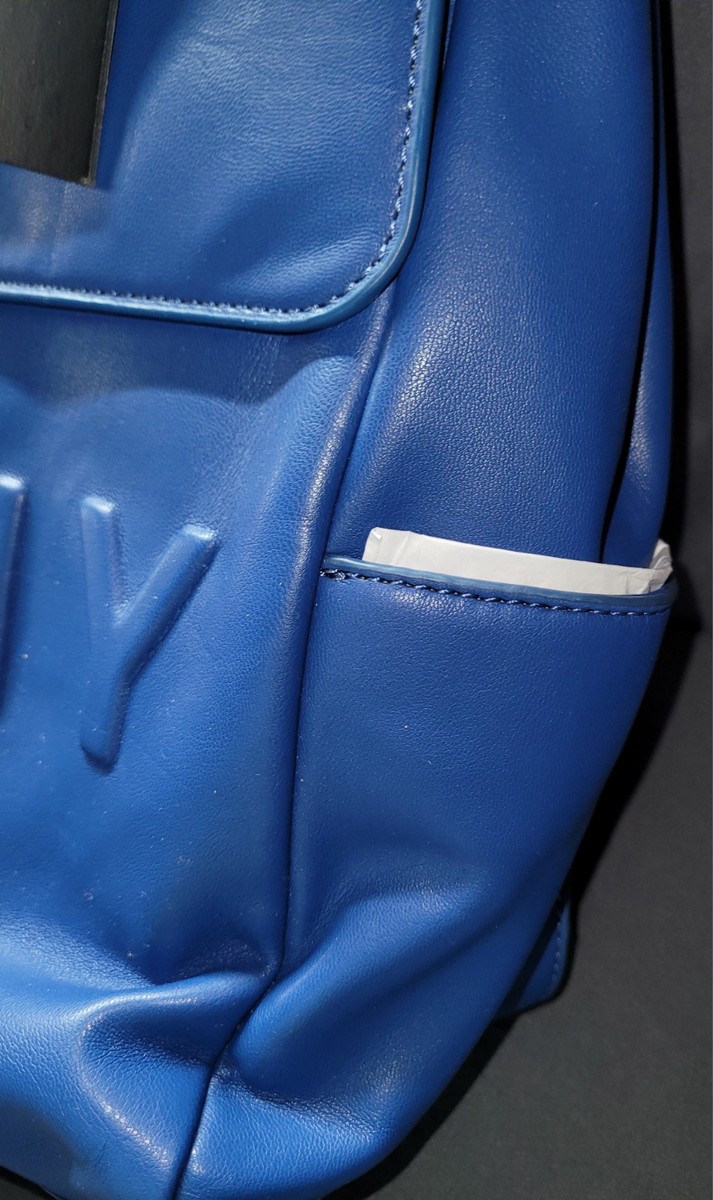 DKNY Logo Backpack Blue Rare Pockets School Work Stylish New  display picture 1