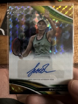 2025 Tipps Chrome Elena Rybakina Geometric Autograph /50