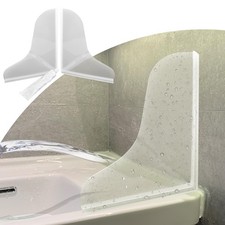 Mofason Silicone Shower Bathtub Corner Splash Clear Guards 2 Pack NIB