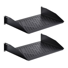 2U Cantilever Universal Rack Shelf - 14in Deep   Rackmount Shelf for 19    AV/...