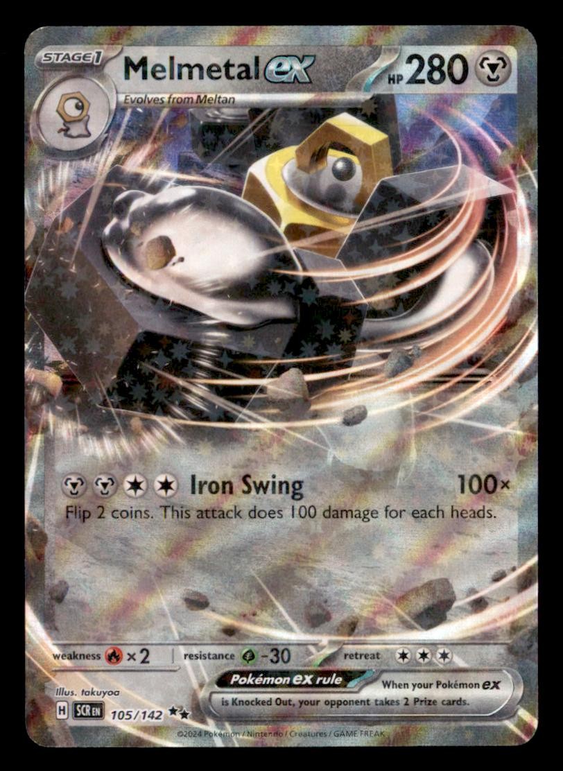 Melmetal ex 105/142 Double Rare Stellar Crown Pokemon Near Mint