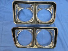 1971-1972 Buick Riviera Rh Lh Pair Headlight Bezel 1236098 71 72 Chrome Trim Gs