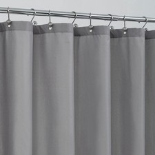 Waterproof Fabric Shower Curtain Liner - Soft  Light-Weight Cloth Shower Lin...
