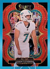 2025 Panini Select #382 Jason Sanders Red Prizm /49 Suite Level Miami Dolphins