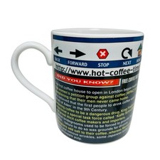 Taza interior vintage BHS café caliente hora del té computadora Internet TI geek mouse
