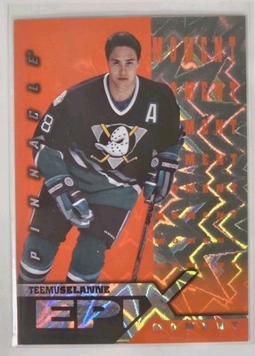 Teemu Selanne 1997-98 Pinnacle Epix #E15 Orange Moment RARE INSERT SP    