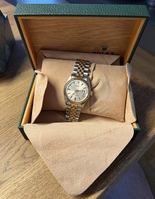 Rolex Datejust Herren Automatik Bicolor Jubilee silbernes Zifferblatt Datum Box