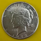 1923 S ~ United States PEACE DOLLAR ~ $1 Coin US USA Currency ~ XF/AU 90% Silver