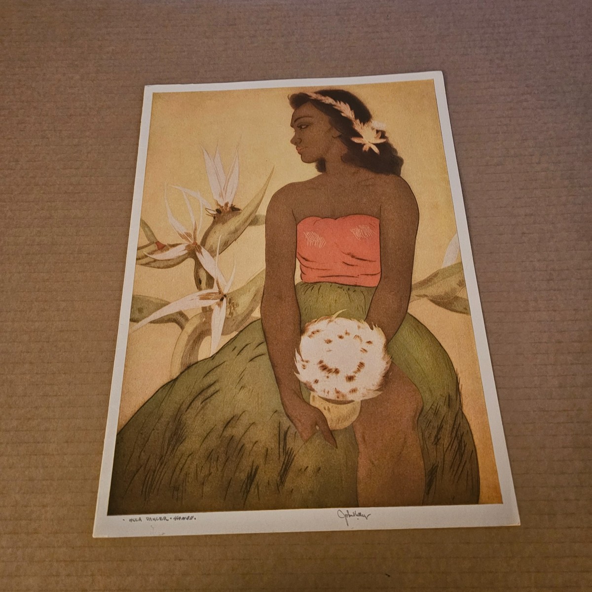 1949 ROYAL HAWAIIAN MENU ARTIST JOHN KELLY DINNER HOTEL HONOLULU