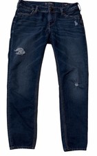 Vigoss skinny jeans women  s sz 16 Dark Blue Skinny Ankle Denim Distressed