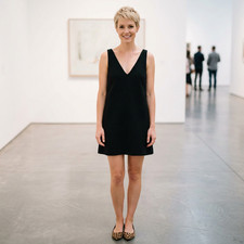Everlane The Deep V-Neck A-Line Black Dress - Size 2