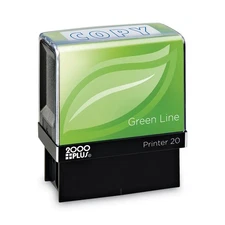 COSCO 2000PLUS 098367 1.5 in. x 0.56 in. Green Line Copy Message Stamp - BL New