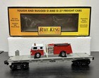 MTH RailKing 30-7629 Transportation Company Flat Car w/ Ertl Fire Truck O Gauge — photo 3
