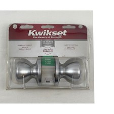 Kwikset Hall and Closet Door Knob Satin Chrom...
