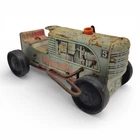Marx No. 5 Wind-Up Tin Litho Tractor Toy Car Rustic Patina Vintage Collectible