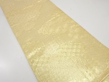 7548687: JAPANESE KIMONO / ANTIQUE FUKURO OBI / SILK / SAGA NISHIKI / WOVEN CLOU