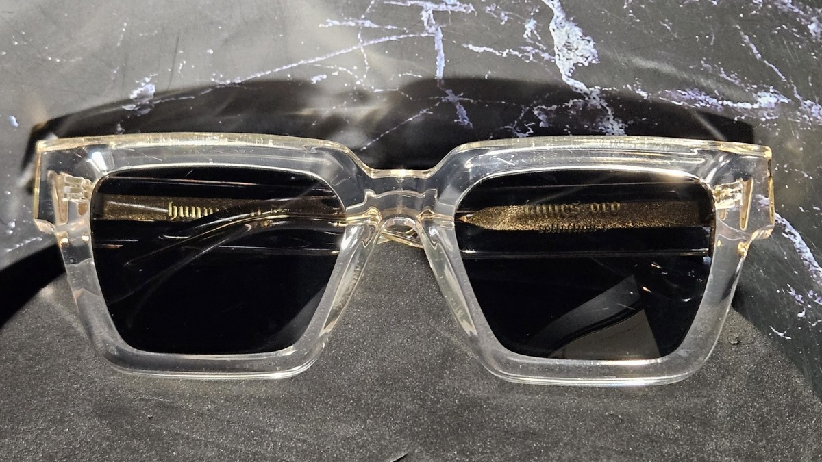 James Oro Collection 1 HUNNIDS II  55mm X  21mm HTF CLEAR ACETATE X GOLD! View 2