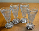 Vintage Pressed Glass Cordial Glasses Set of 4