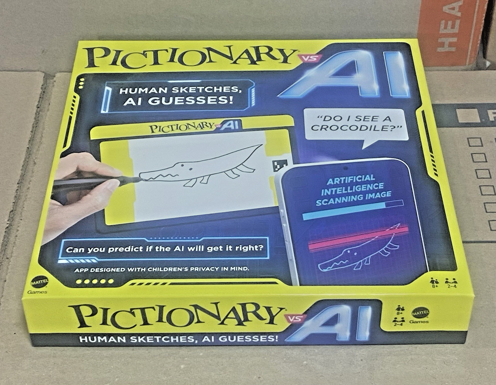 Pictionary vs. AI Board Game Mattel Game Human Sketches AI Guesses New 2023