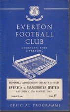 Everton v Manchester Utd 17 Aug 1963 Charity Shield Programme @ Goodison Park