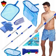 Poolkescher Feinmaschig mit Teleskopstange Pool Kescher für Schwimmbad DHL