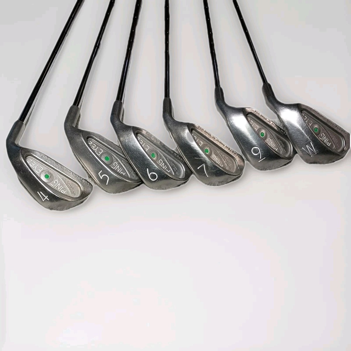 All Original PING Eye 2 Green Dot Steel Shaft W/ Factory Grips