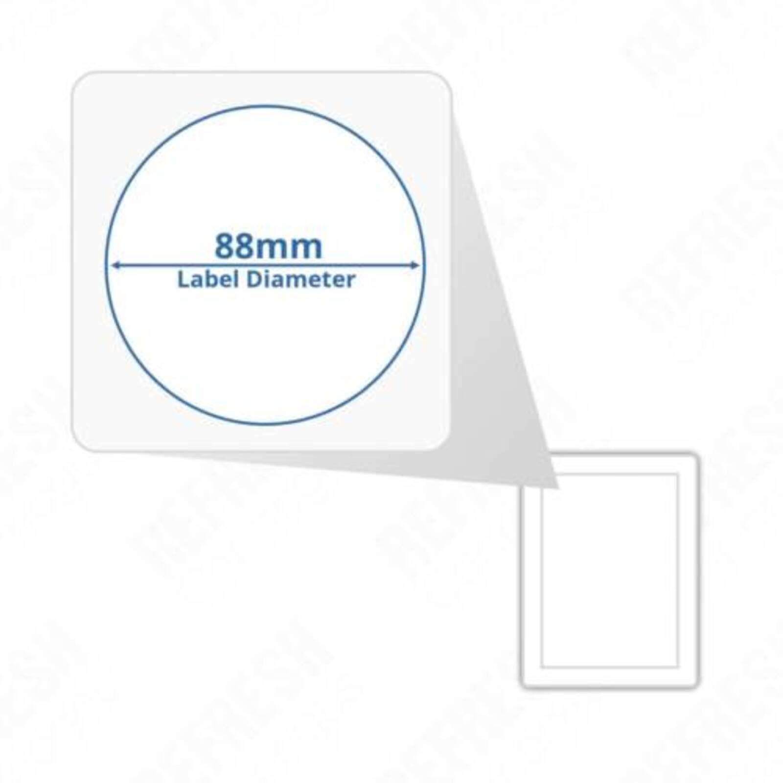 A4 Matte White 88mm Circular Peel-Off Sticky Labels 6 Per Page 100 Sheets LLR88