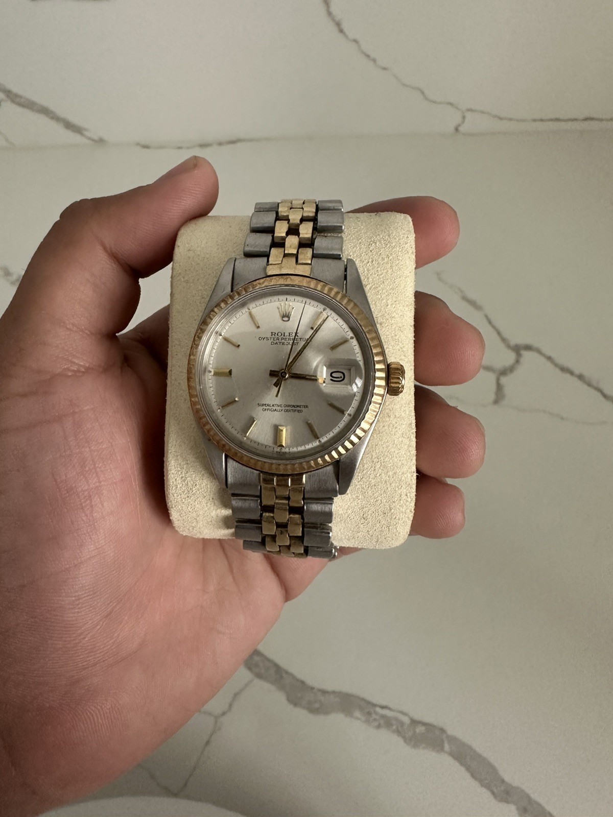 1972 Rolex Datejust 1601 Silver Dial TT Jubilee No Papers 36mm two tone rare image 6