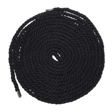 6mm x 14.8 Feet Black Cotton Rope 3 Strand for DIY Wall Hanging Knotting