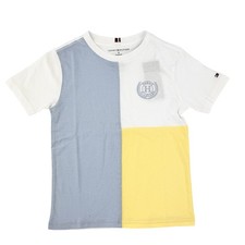 Tommy Hilfiger Toddler Boys Colorblock T-Shirt - Blue/Yellow, Size 4 NWT NEW