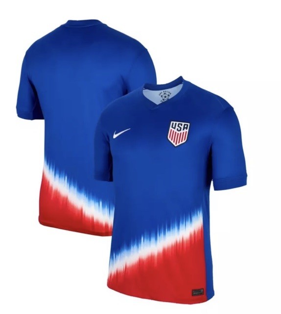 Nike Dri Fit Soccer Jersey USMNT USA 2024/25 Away Blue Men's Medium FJ4277-417