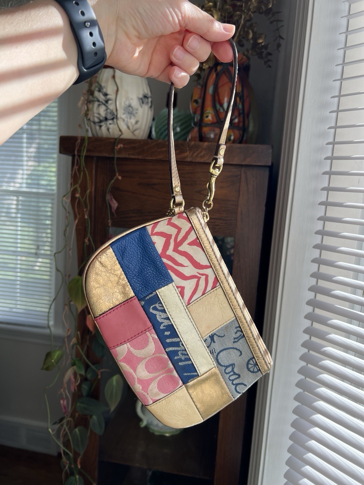 COACH F45653 Multicolor Large Patchwork Wristlet … - image 10