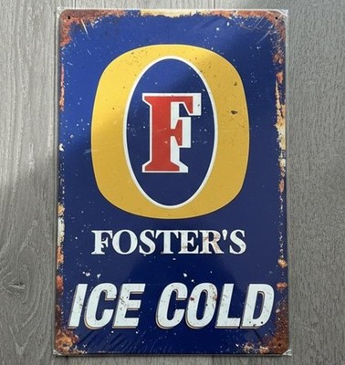 Foster's Ice Cold Beer 8 x 12 Novelty Metal Sign Shrink-Wrapped New!