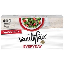 Vanity Fair Everyday Paper Napkins, 400 Count, Disposable Napkins Made Soft A...