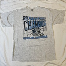 Vintage Carolina Panthers Shirt Mens XL Gray Tultex NFL NFC 1996 90s VTG