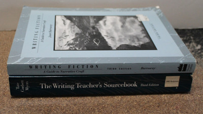 2 writing textbooks--Writing Teacher's Sourcebooks & Writing Fiction 3rd edition