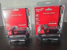 (2) New GENUINE Milwaukee Batteries 48-11-1820 2.0 AH Compact  M18 18 Volt 18V