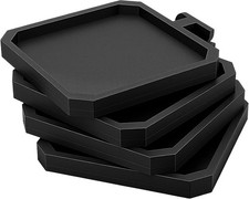 Pflanzenhalter 4er Set quadratisch 10.8 cm schwarz f&uuml;r Akustikpaneele innen