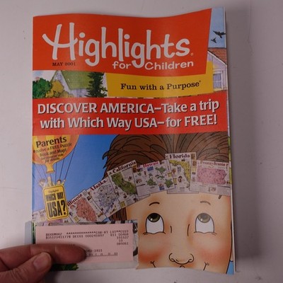 Highlights for Children Kinderzeitschrift Mai 2001 Nr. 595 Which Way USA Rätsel