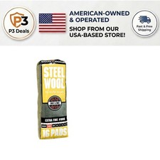 Versatile 16-Pack Extra Fine Steel Wool Pads for Cleaning, Buffing  Polishing