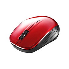 Buffalo BUFFALO Wireless 2.4GHz BlueLED 3-Button Mouse Red BSMBW105RD