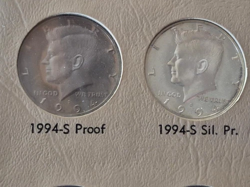 1994-P , D  & -S PROOF  and 1994 S 90% silver proof KENNEDY Half Dollars