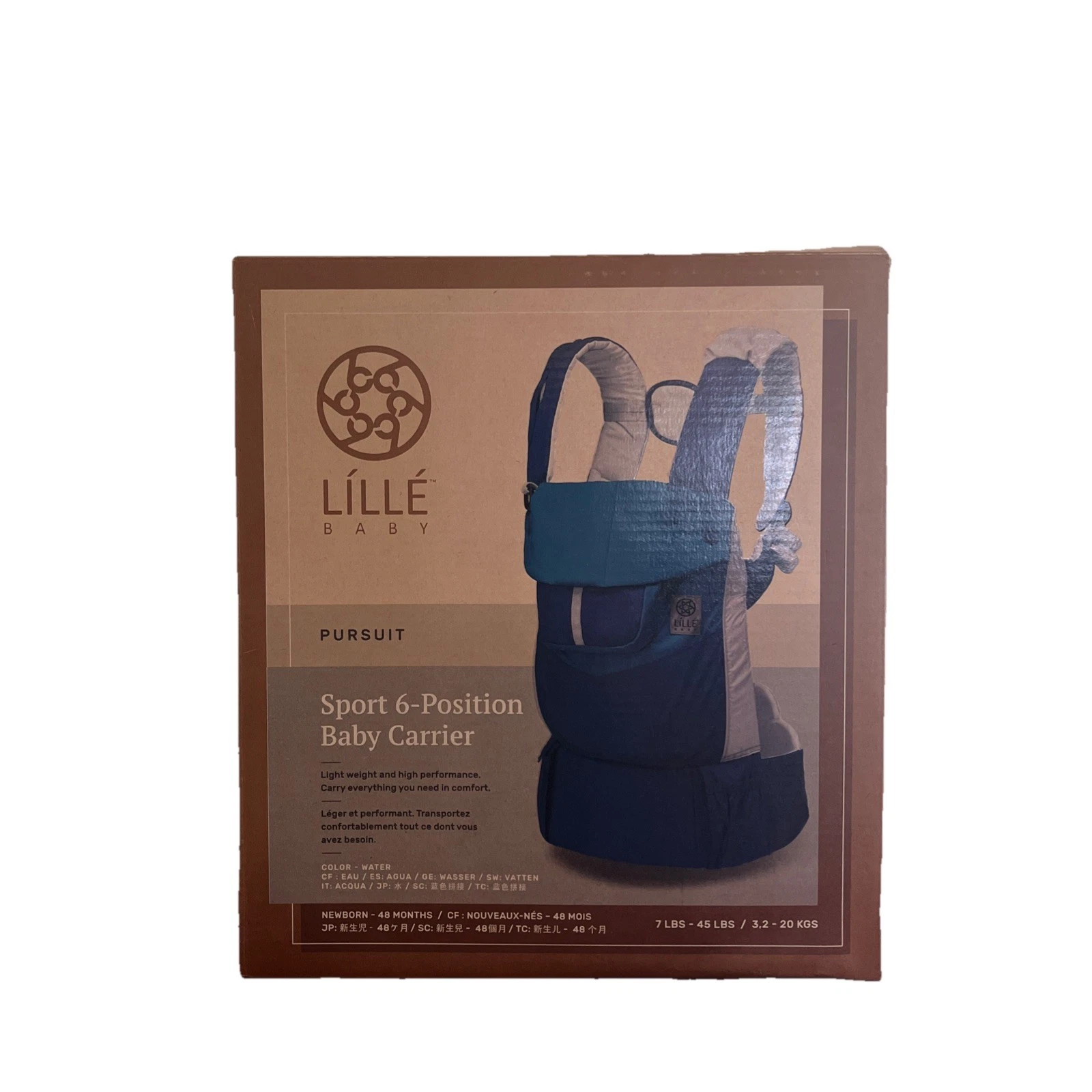 Lille Baby Pursuit. Sport 6 Position Baby Child Carrier - Water (blue)